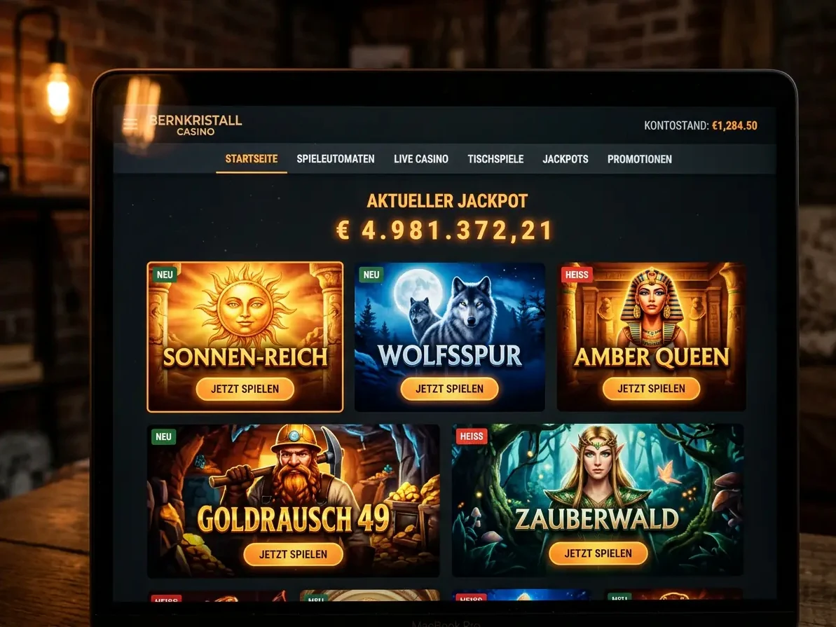 Lobby von VipLuck mit Slots, Live-Casino und Tischspielen